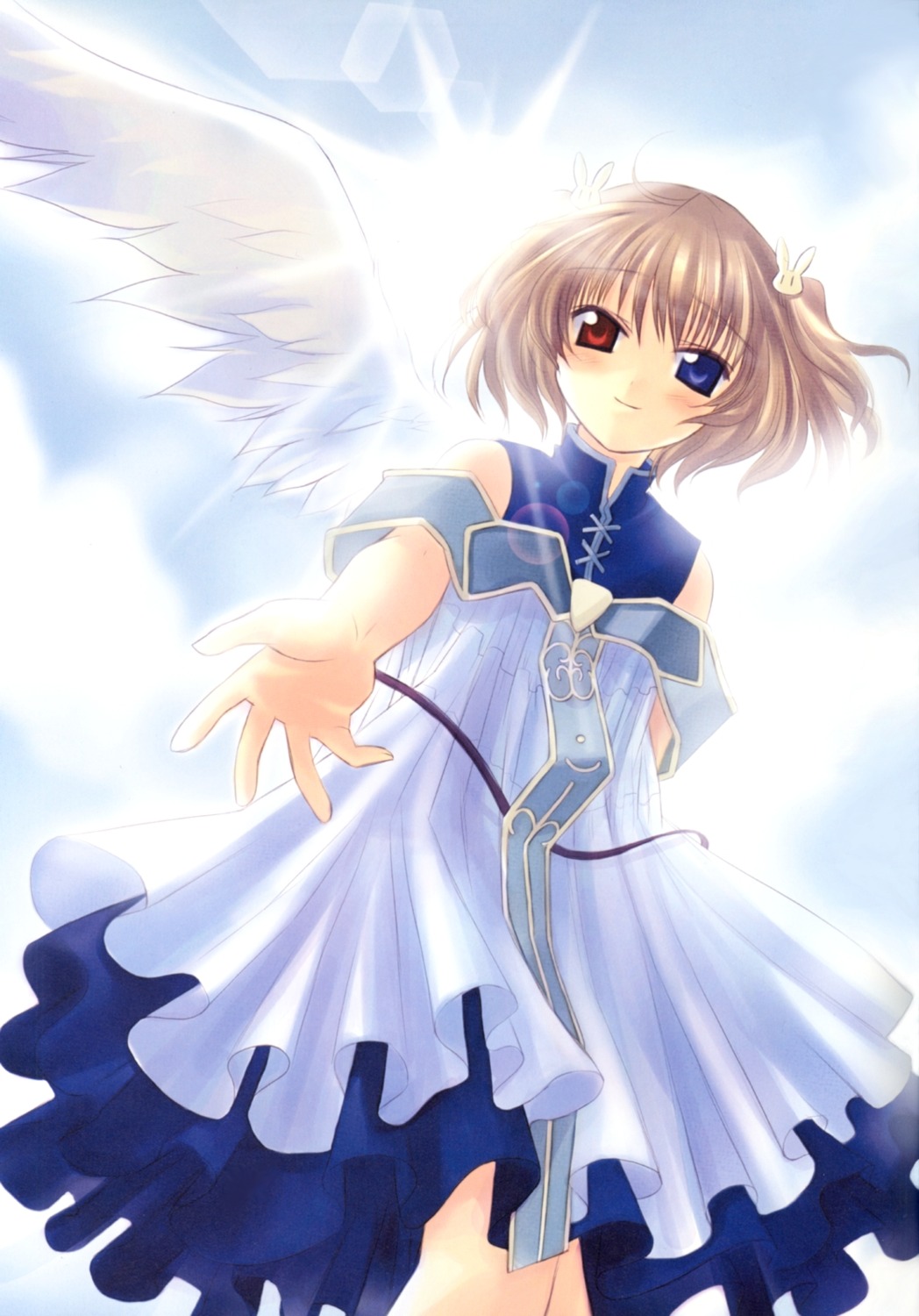 Naruse Chisato Tenbatsu Angel Rabbie Dress Heterochromia Wings 45130 Yandere